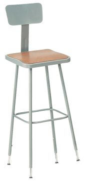 19 - 27" Adjustable Stool With Backrest - Benchmark Tooling