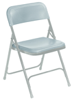 Plastic Folding Chair - Plastic Seat/Back Steel Frame - Grey - Benchmark Tooling