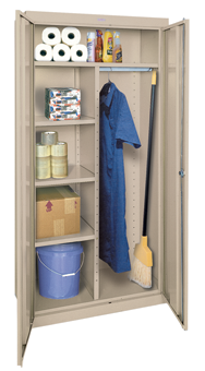 46 x 24 x 72" (Charcoal) - Combination Storage Cabinet with Doors - Benchmark Tooling