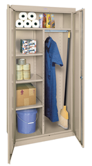 46 x 24 x 72" (Light Gray) - Combination Storage Cabinet with Doors - Benchmark Tooling