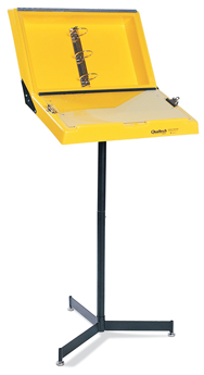 Yellow Information Workstand With Drop Pocket - Benchmark Tooling