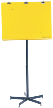 Yellow Blueprint Display Stand - Benchmark Tooling