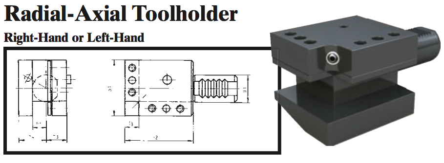 VDI Radial-Axial Toolholder (Right Hand) - Part #: CNC86 36.6032R - Benchmark Tooling