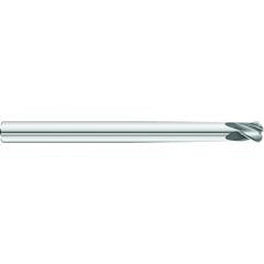 3/8 x 3/8 x 3/8 x 4 OAL .094 C/R 4 Flute Necked Carbide End Mill - Round Shank-TiAlN Coated - Benchmark Tooling