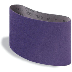 3M Cloth Belt 461F P120 XF-weight 4″ × 156″ Sine-lok 75 Degree Angle Precision Roll Grinding Single-flex - Exact Industrial Supply