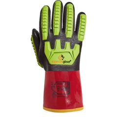 Hi-Viz chemical resistant gloves that protect against cuts and keep hands warm down to -5°C / 23°F