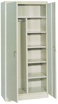 36 x 18 x 78'' (Dove Gray or Putty) - Combo Wardrobe/Storage Cabinet - Benchmark Tooling