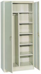 36 x 24 x 78'' (Dove Gray or Putty) - Combo Wardrobe/Storage Cabinet - Benchmark Tooling