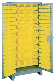 36 x 21 x 82'' (136 Bins Included) - Bin Storage Cabinet - Benchmark Tooling