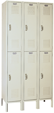 12 x 18 x 72'' (6 Openings) - 3 Wide Double Tier Locker - Benchmark Tooling