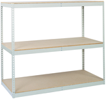 60 x 48 (3 Shelves) - Double-Rivet Flanged Beam Shelving Section - Benchmark Tooling