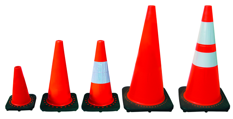 28" Orange Safety Cone with Reflective Bar - Benchmark Tooling