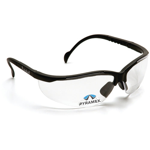 3.0 Magnification Safety Glasses- Clear Lens, Black Frame V2 Reader Style - Benchmark Tooling