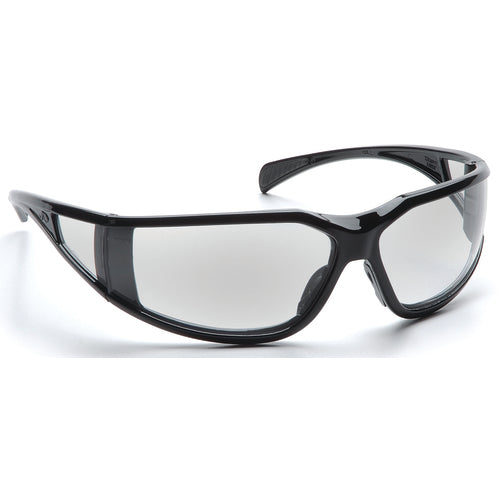 Safety Glasses - Curved Lens, Black Frame, Clear Fog Free - Benchmark Tooling