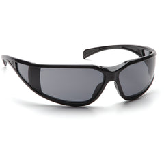Safety Glasses - Curved Lens, Black Frame, Gray Fog Free - Benchmark Tooling
