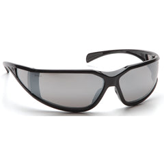 Safety Glasses - Curved Lens, Black Frame, Silver Mirror - Benchmark Tooling