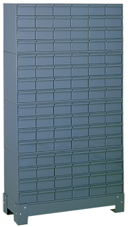 62-1/2 x 12-1/4 x 34-1/8'' (96 Compartments) - Steel Modular Parts Cabinet - Benchmark Tooling