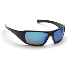 Safety Glasses - Black Frame, Ice Blue Mirror Lens - Benchmark Tooling