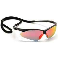 Safety Glasses - Black Frame, Ice Orange Mirror Lens - Benchmark Tooling