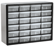 15-13/16 x 6-3/8 x 20'' (24 Compartments) - Plastic Modular Parts Cabinet - Benchmark Tooling