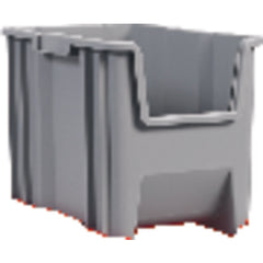 10″ × 17 1/2″ × 10 1/2″ - Gray Stak-N-Store Bin - Benchmark Tooling