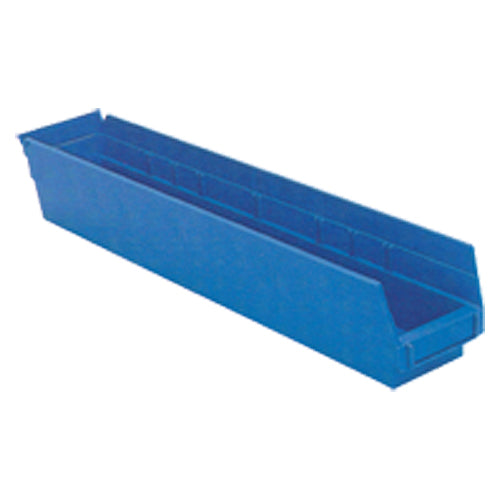 4 1/8″ × 23 5/8″ × 4″ - Blue Economy Shelf Bin - Benchmark Tooling