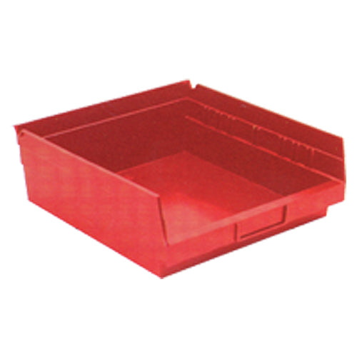 11 1/8″ × 11 5/8″ × 4″ - Red Economy Shelf Bin - Benchmark Tooling