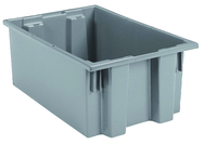 19-1/2 x 15-1/2 x 10'' - Gray Nest-Stack-Tote Box - Benchmark Tooling