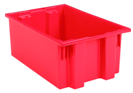 19-1/2 x 15-1/2 x 10'' - Red Nest-Stack-Tote Box - Benchmark Tooling