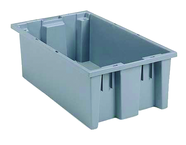 19-1/2 x 13-1/2 x 8'' - Gray Nest-Stack-Tote Box - Benchmark Tooling