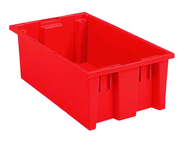 19-1/2 x 13-1/2 x 8'' - Red Nest-Stack-Tote Box - Benchmark Tooling