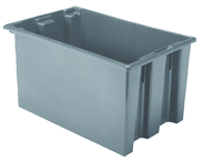 23-1/2 x 15-1/2 x 12'' - Gray Nest-Stack-Tote Box - Benchmark Tooling