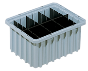 20-1/8 x 14-7/8 x 7-7/16'' - Gray Akro-Grid Stackable Containers - Benchmark Tooling