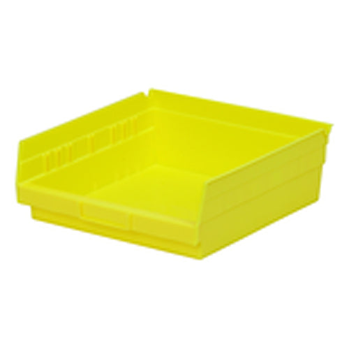 11 1/8″ × 11 5/8″ × 4″ - Yellow Economy Shelf Bin - Benchmark Tooling