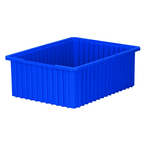 20-1/8 x 14-7/8 x 7-7/16'' - Blue Akro-Grid Stackable Containers - Benchmark Tooling