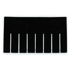 6-Pack - Black - Short Bin Dividers for use with Akro-Grid Container 33-166 - Benchmark Tooling