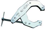 T-Handle Deep Throat Clamp - 6'' Throat Depth, 10'' Max. Opening - Benchmark Tooling