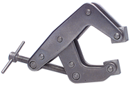 T-Handle Stainless Steel Clamp - 1-1/4'' Throat Depth, 3'' Max. Opening - Benchmark Tooling