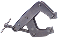 T-Handle Stainless Steel Clamp - 2-1/4'' Throat Depth, 4-1/2'' Max. Opening - Benchmark Tooling