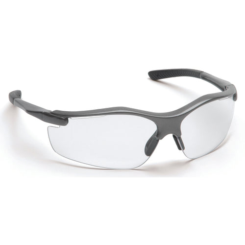 Safety Glasses - Clear Lens, Gray Frame Fortress Style - Benchmark Tooling