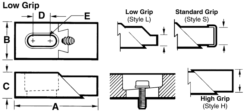 #33811 - 6-1/8'' Long - Double Action Edge Clamp - Benchmark Tooling