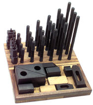Machinist Clamping Set - #NS625SS; 1/2-13 Stud Size; 1/2 T-Slot Size - Benchmark Tooling