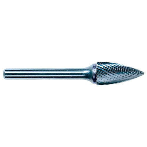 6.4mm EdgeHog Tree Shape Pointed End Miniature Carbide Bur SG-51M-F Fine - Benchmark Tooling