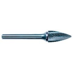 6.4mm EdgeHog Tree Shape Pointed End Miniature Carbide Bur SG-51M-D Std Alt. Diamond(Double) - Benchmark Tooling