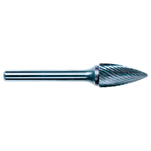 1/8 EdgeHog Tree Shape Pointed End Miniature Carbide Bur SG-43L3 3″ OAL Std Alt Diamond (Double) - Benchmark Tooling