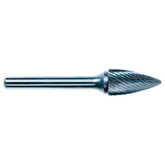 1/8 EdgeHog Tree Shape Pointed End Miniature Carbide Bur SG-43L3 3″ OAL Std Alt Diamond (Double) - Benchmark Tooling