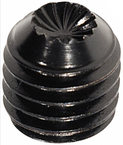 3/8-24 x 1/2 - Black Finish Heat Treated Alloy Steel - Socket Set Screws - Knurled - Benchmark Tooling