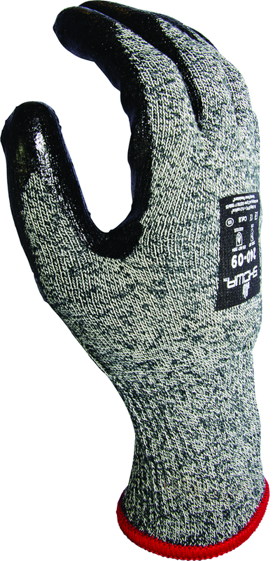 Flame-resistant, flat dipped sponge neoprene palm coating, Gray with black, 13-gauge Kevlar liner, tactile grip, Arc Flash level 2, ANSI CUT LEVEL A4/extra large - Benchmark Tooling