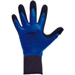 General purpose fully coated with foamed latex rough finish 13-gauge liner blue w/black/small - Benchmark Tooling