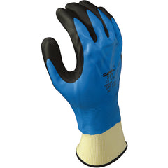 General purpose full nitrile blue undercoating w/black foamed palm coating 13 gauge seamless knitted liner/XXL - Exact Industrial Supply